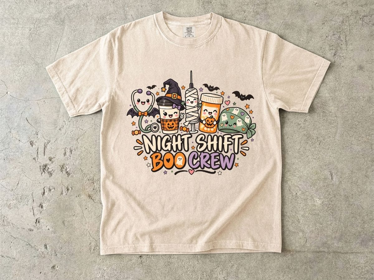 Night Shift Nurse Halloween Shirt | Boo Crew RN Graphic Tee