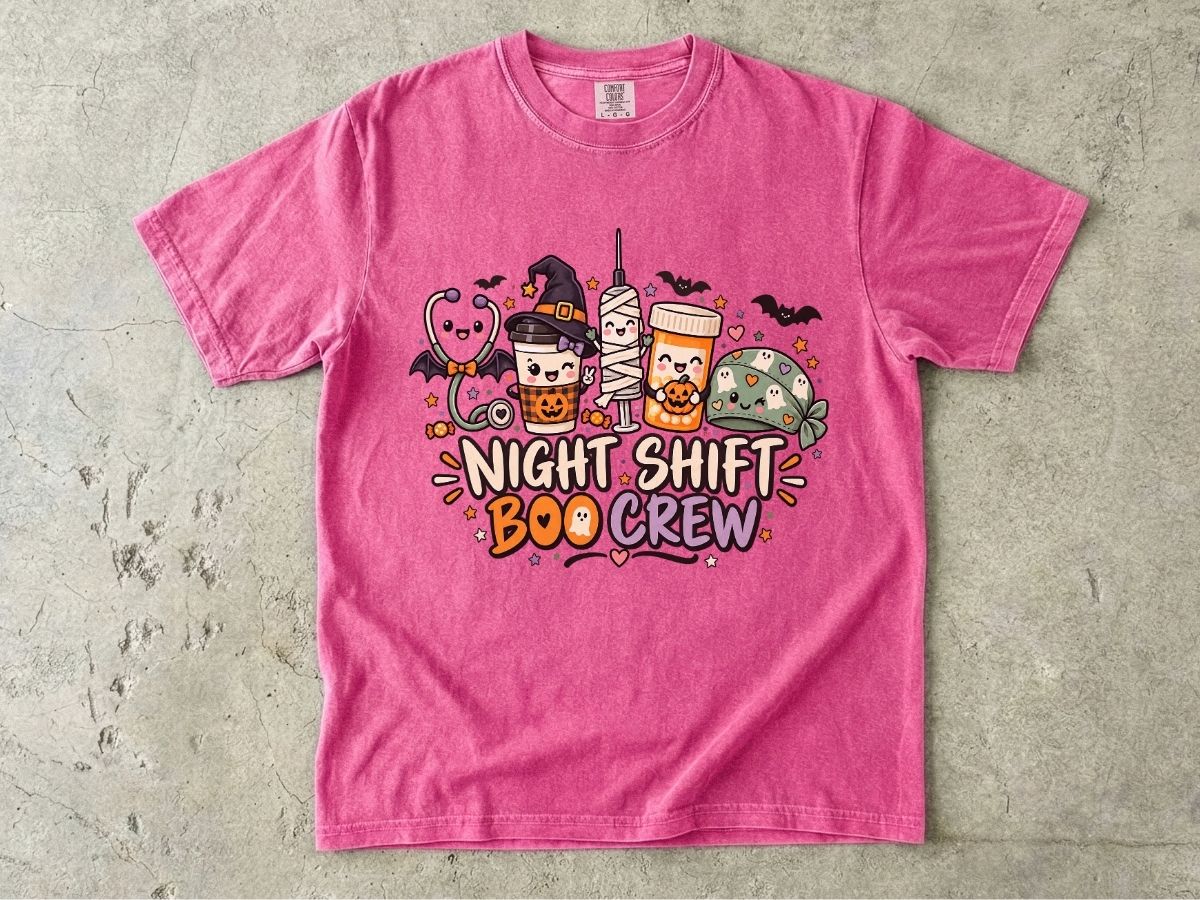 Night Shift Nurse Halloween Shirt | Boo Crew RN Graphic Tee