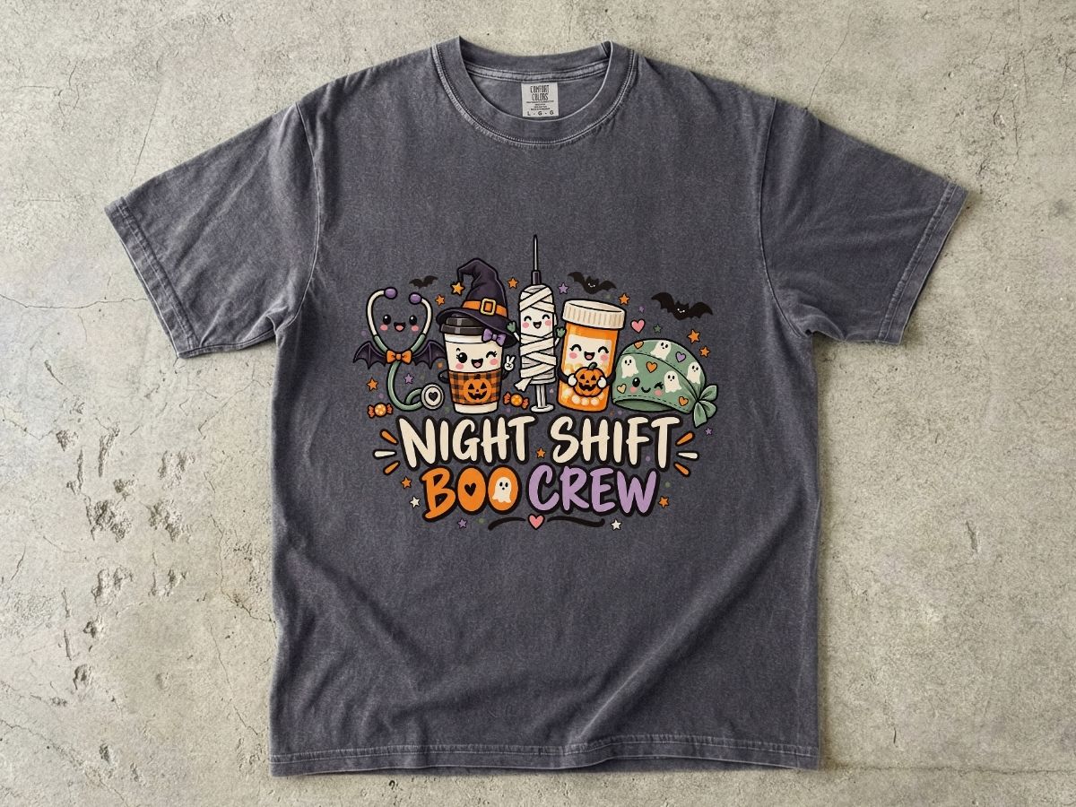 Night Shift Nurse Halloween Shirt | Boo Crew RN Graphic Tee