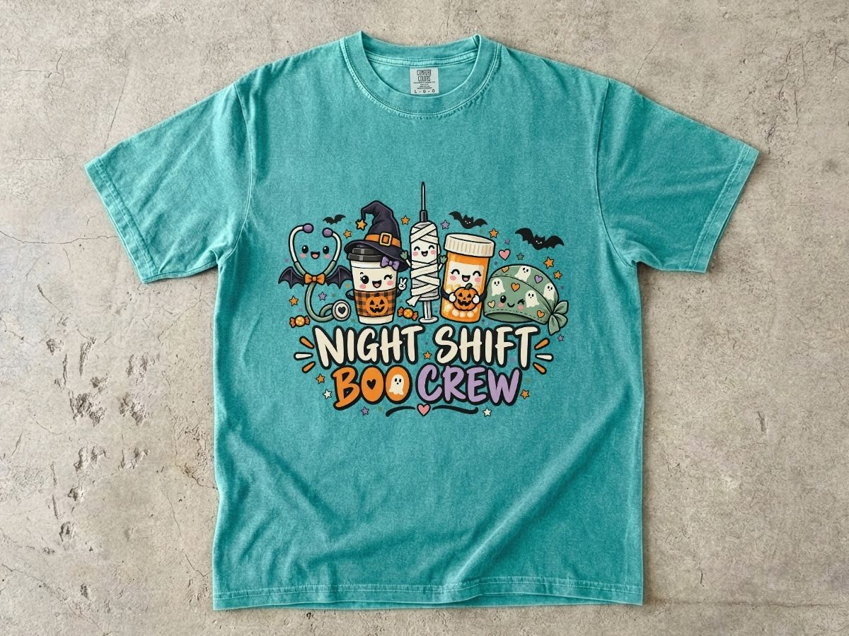 Night Shift Nurse Halloween Shirt | Boo Crew RN Graphic Tee