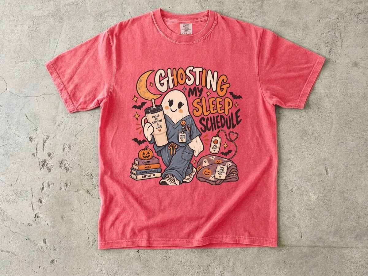 Night Shift Nurse Halloween Shirt | Ghosting My Sleep Schedule
