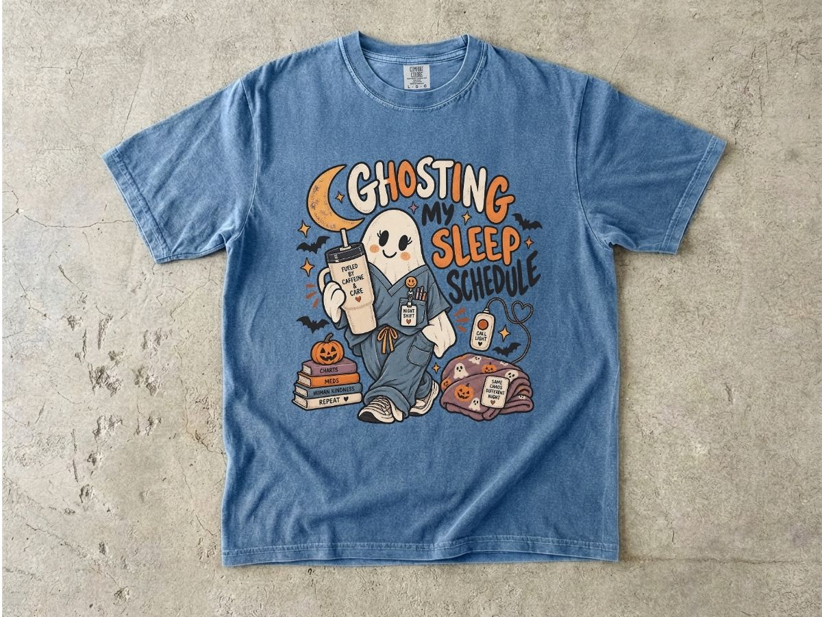 Night Shift Nurse Halloween Shirt | Ghosting My Sleep Schedule