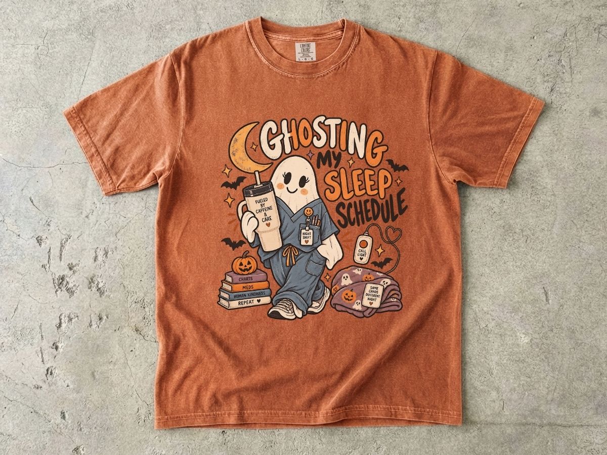 Night Shift Nurse Halloween Shirt | Ghosting My Sleep Schedule