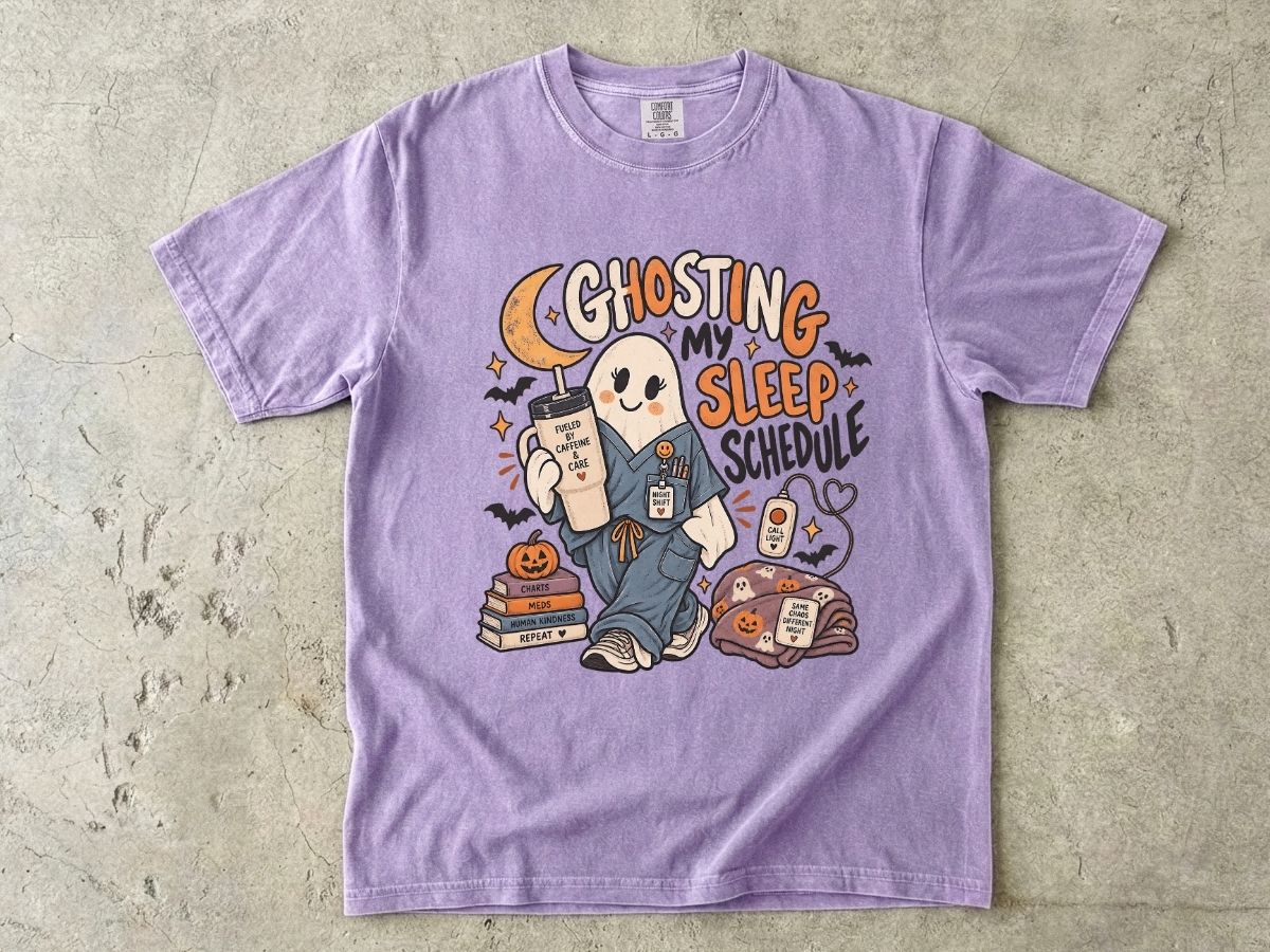 Night Shift Nurse Halloween Shirt | Ghosting My Sleep Schedule