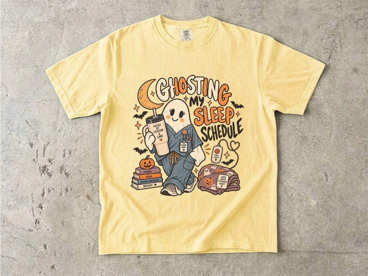 Night Shift Nurse Halloween Shirt | Ghosting My Sleep Schedule