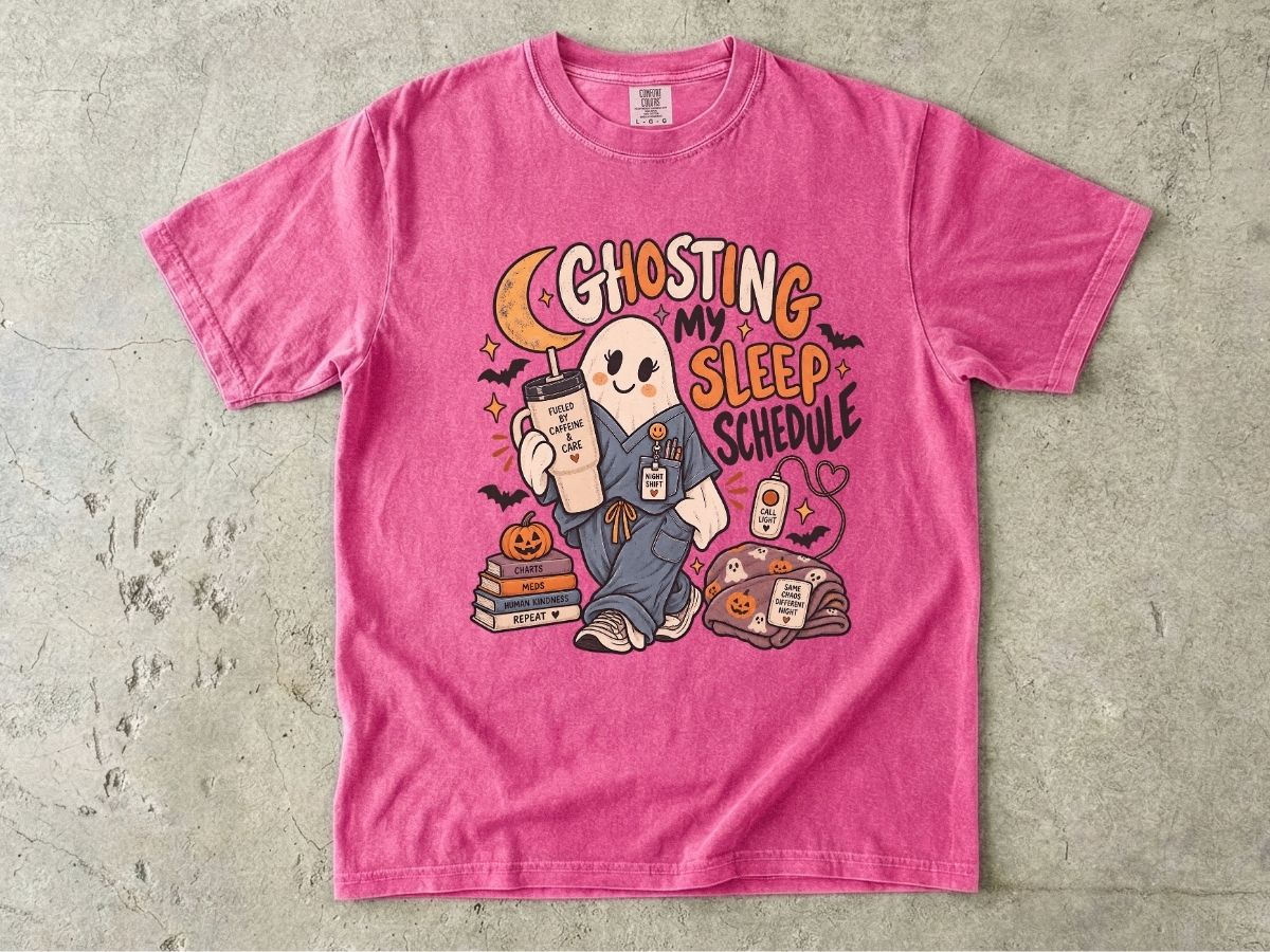 Night Shift Nurse Halloween Shirt | Ghosting My Sleep Schedule