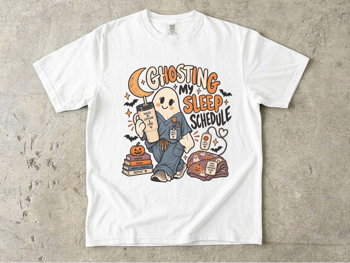 Night Shift Nurse Halloween Shirt | Ghosting My Sleep Schedule