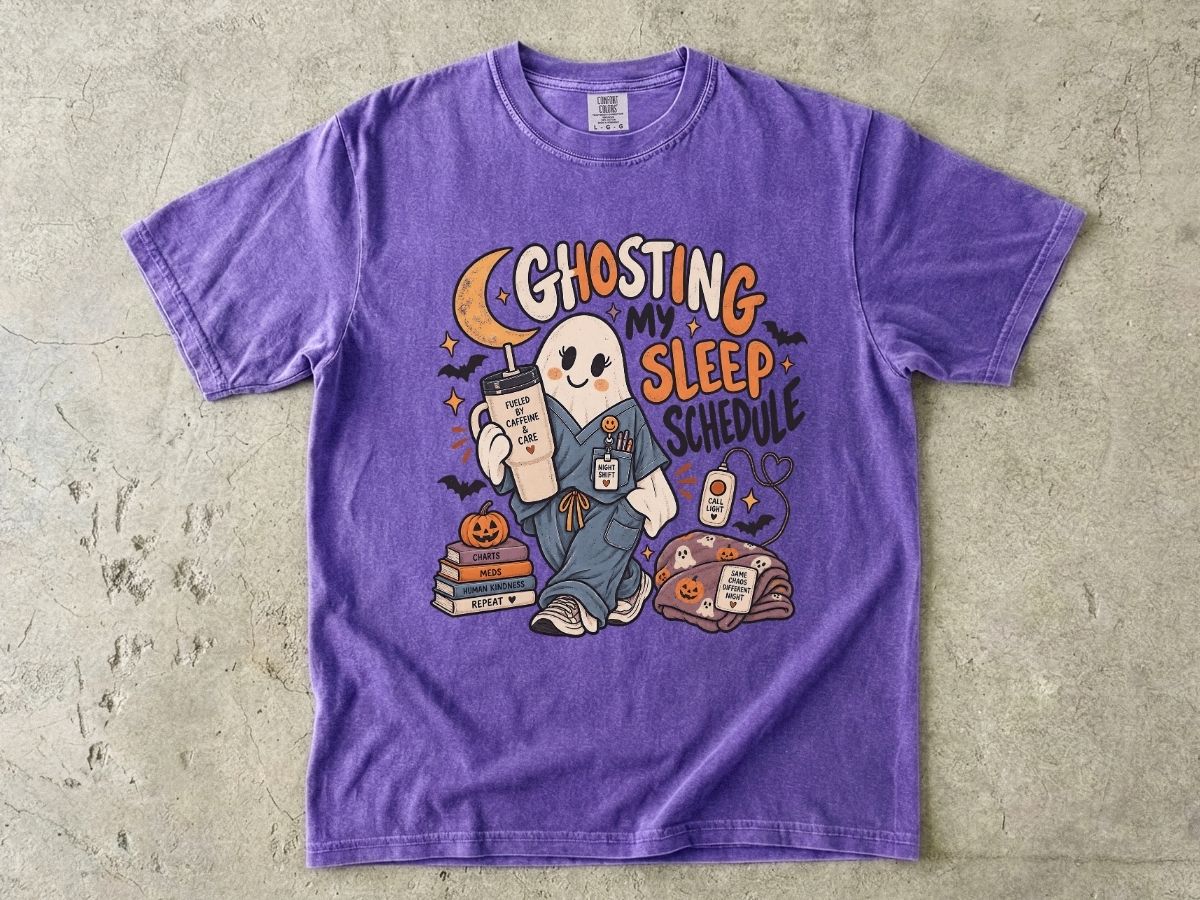 Night Shift Nurse Halloween Shirt | Ghosting My Sleep Schedule
