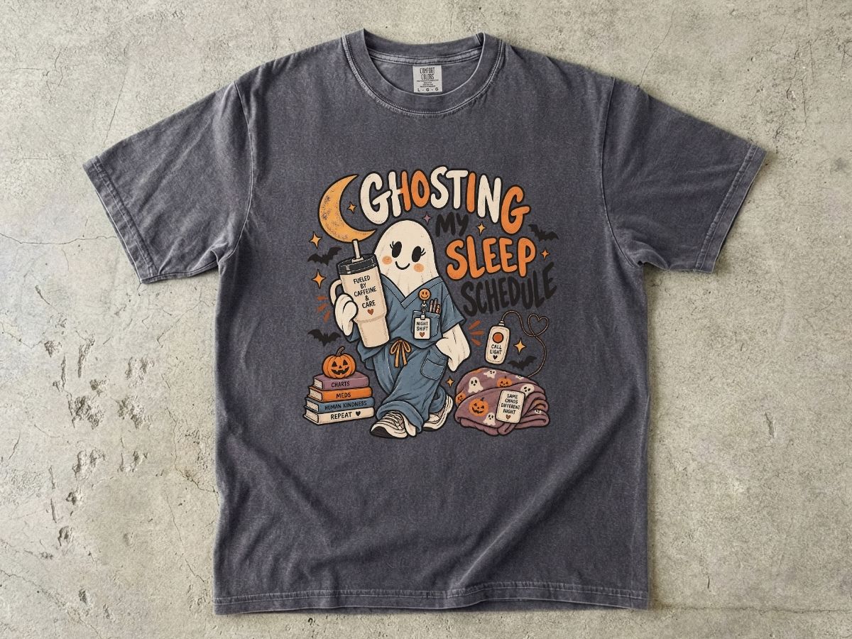 Night Shift Nurse Halloween Shirt | Ghosting My Sleep Schedule