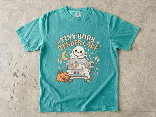 NICU Nurse Halloween Shirt | Tiny Boos Tender Care RN Tee