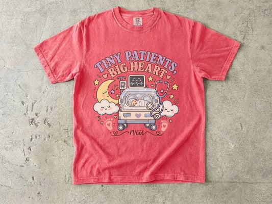 NICU Nurse Shirt | Tiny Patients Big Hearts Neonatal RN Tee