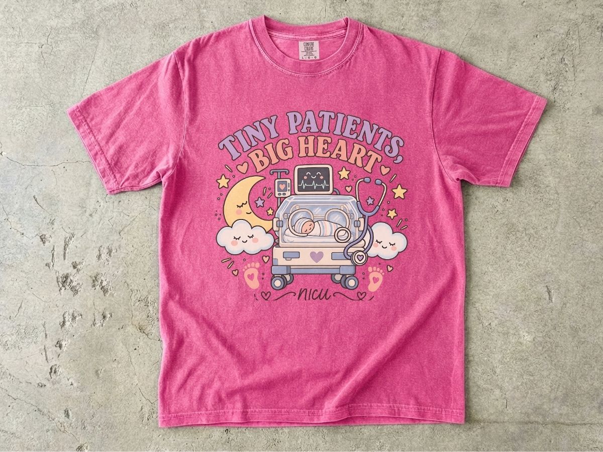 NICU Nurse Shirt | Tiny Patients Big Hearts Neonatal RN Tee