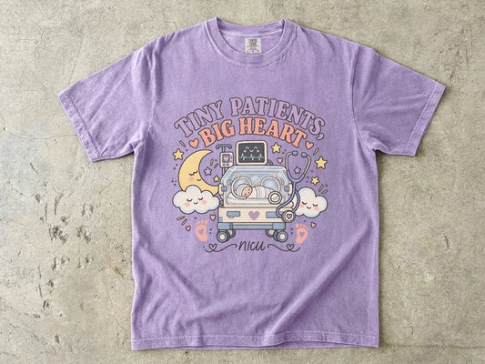 NICU Nurse Shirt | Tiny Patients Big Hearts Neonatal RN Tee