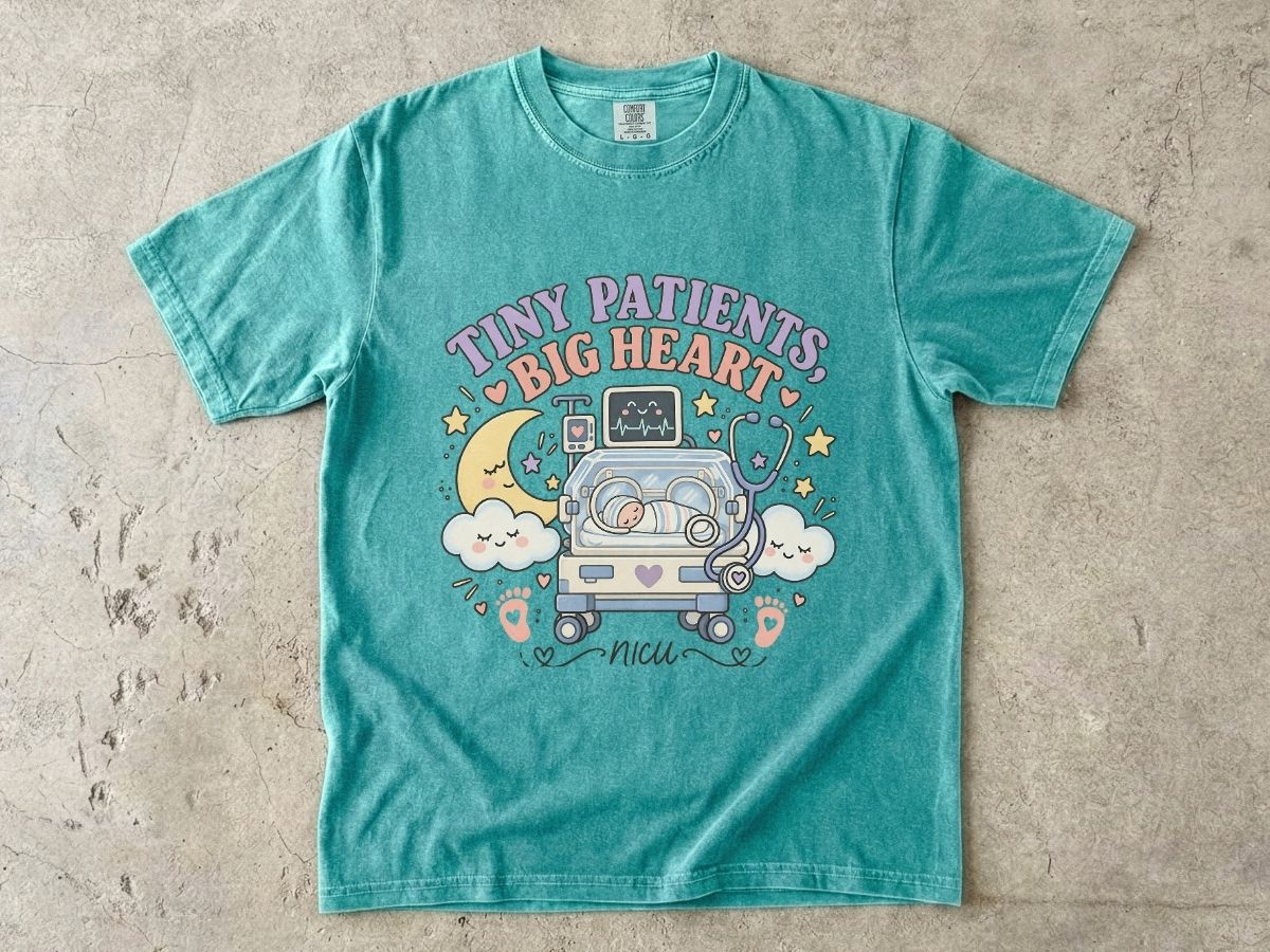 NICU Nurse Shirt | Tiny Patients Big Hearts Neonatal RN Tee