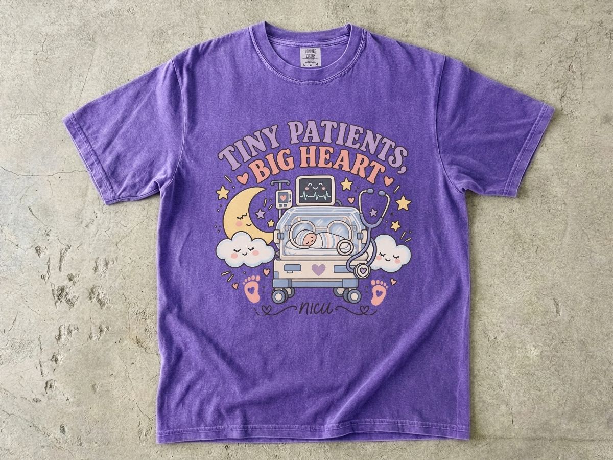 NICU Nurse Shirt | Tiny Patients Big Hearts Neonatal RN Tee
