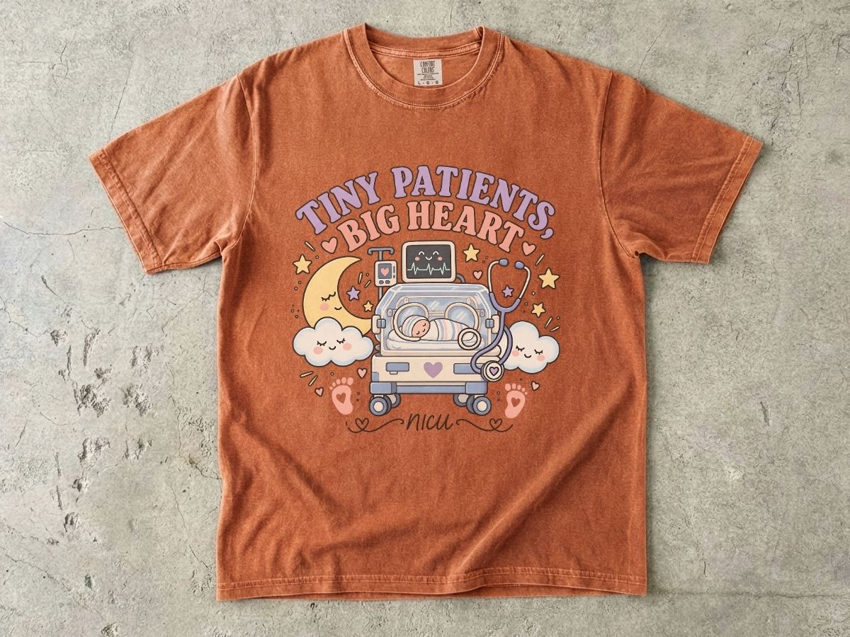 NICU Nurse Shirt | Tiny Patients Big Hearts Neonatal RN Tee