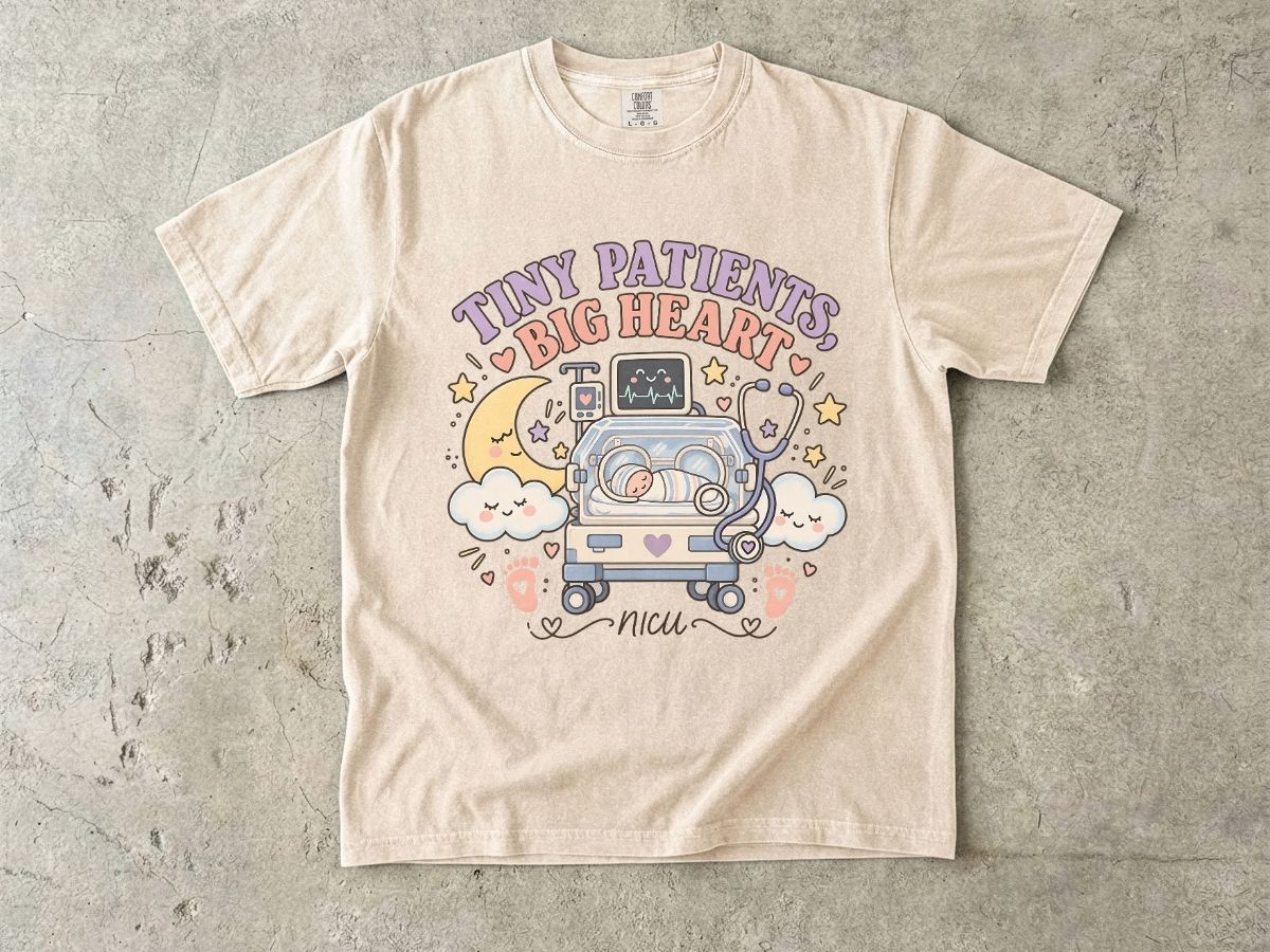NICU Nurse Shirt | Tiny Patients Big Hearts Neonatal RN Tee