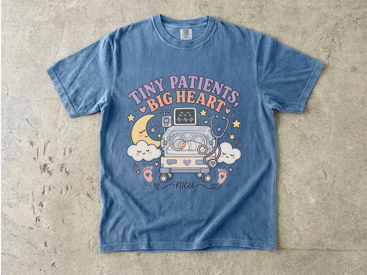 NICU Nurse Shirt | Tiny Patients Big Hearts Neonatal RN Tee