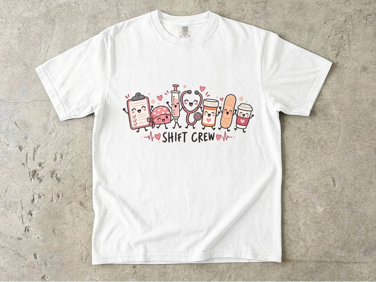 Shift Crew Nurse Shirt | Cute RN Team Graphic Tee & Nurse Gift