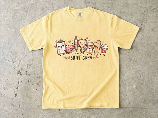 Shift Crew Nurse Shirt | Cute RN Team Graphic Tee & Nurse Gift
