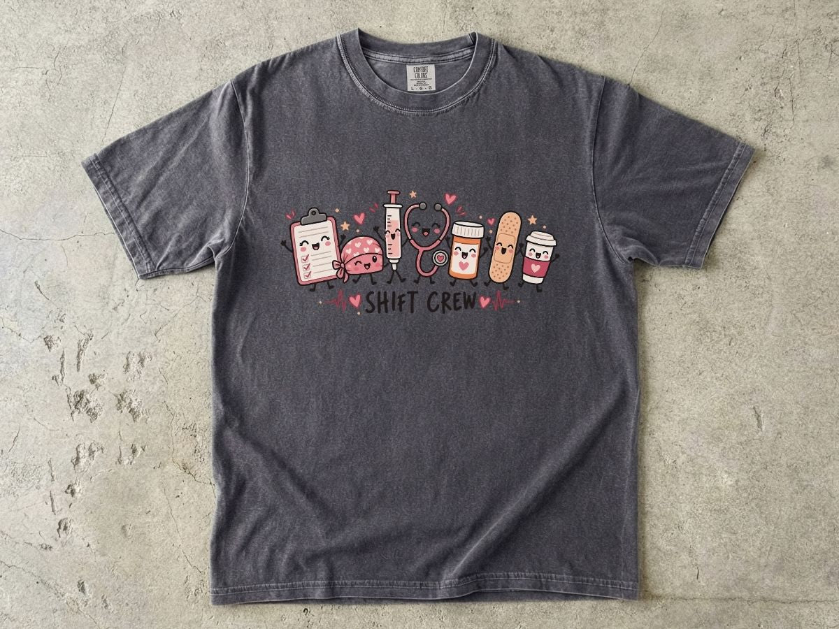Shift Crew Nurse Shirt | Cute RN Team Graphic Tee & Nurse Gift
