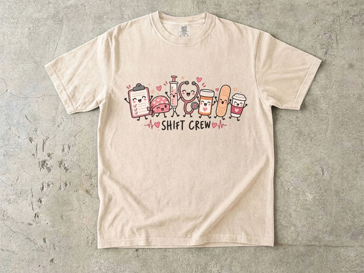 Shift Crew Nurse Shirt | Cute RN Team Graphic Tee & Nurse Gift