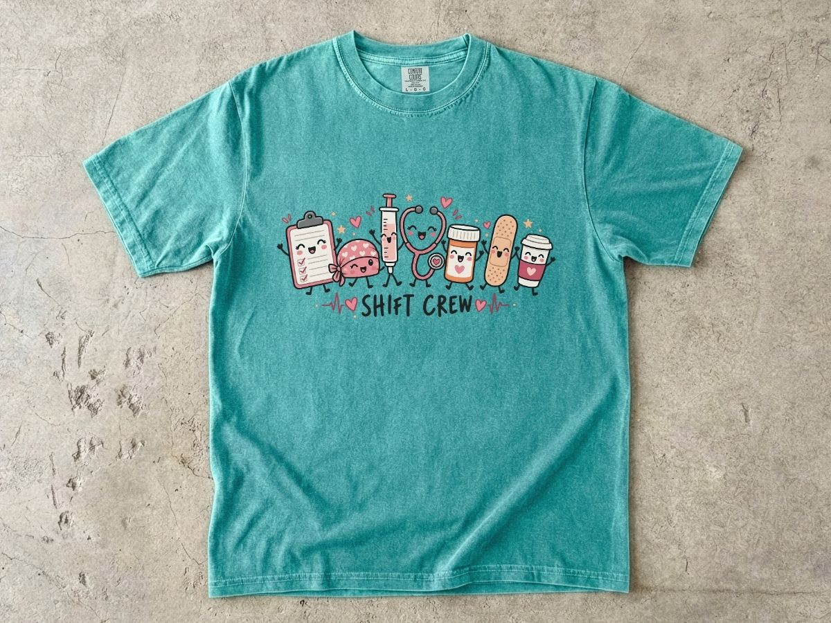 Shift Crew Nurse Shirt | Cute RN Team Graphic Tee & Nurse Gift