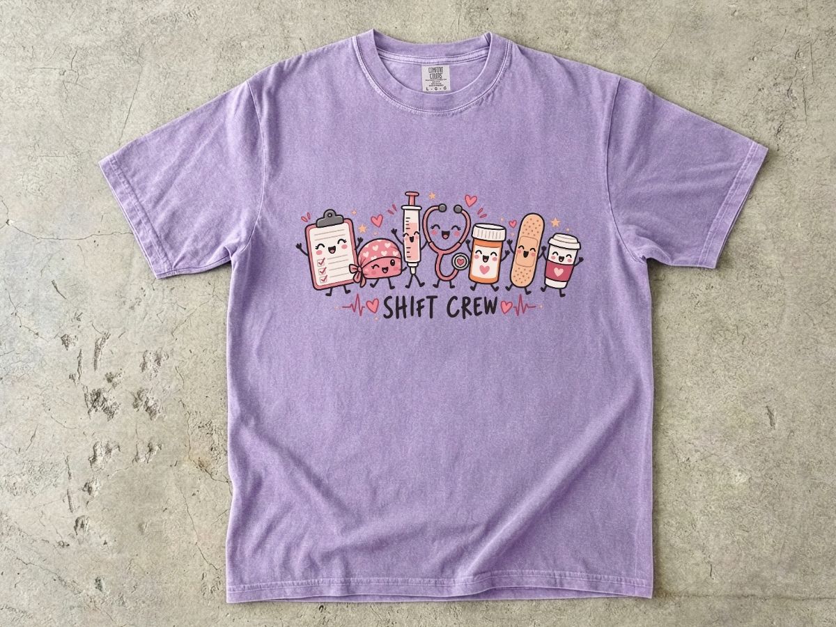 Shift Crew Nurse Shirt | Cute RN Team Graphic Tee & Nurse Gift